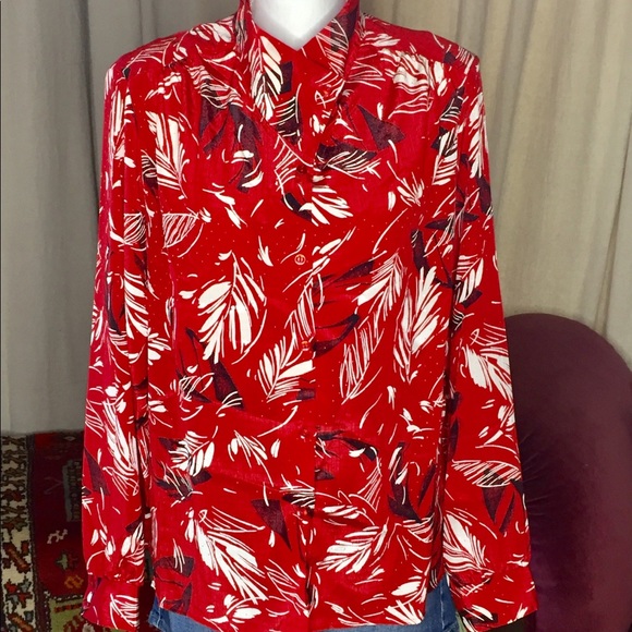 80s Silky Blouse - Picture 2 of 6